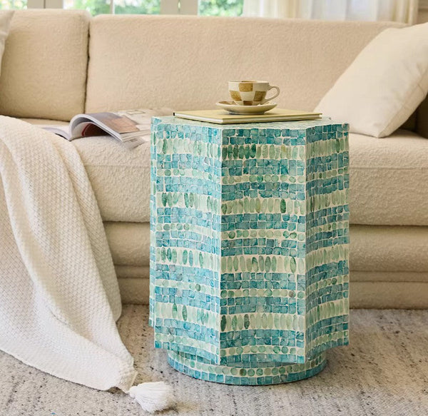 Shell Small Sofa Side Table, Contemporary Bedside Table, Bedside Small Side Table, Modern Side Table, Small End Table, Portable Casual Side Table, Creative Coffee Table, Contemporary Side Table-ArtWorkCrafts.com