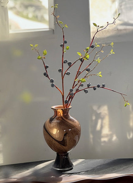 Modern Vases for Flowers, Unique Handmade Glass Bud Vases, Vintage Glass Flower Vases, Flower Vases on Table-ArtWorkCrafts.com