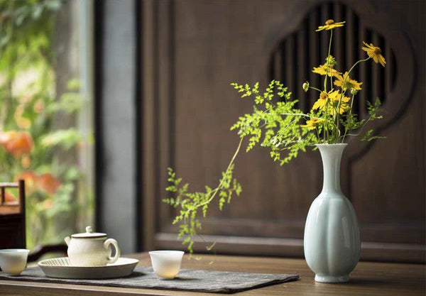 Small Flower Vases on Table, Rustic Porcelain Flower Vases, Ceramic Bud Vases, Handmade Water Holding Flower Vase-ArtWorkCrafts.com