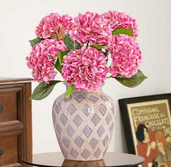 Contemporary Vases for Modern Home Decor, Porcelain Flower Vases, Flower Vases on Table, Ceramic Bouquet Vases, Dining Table Centerpiece-ArtWorkCrafts.com