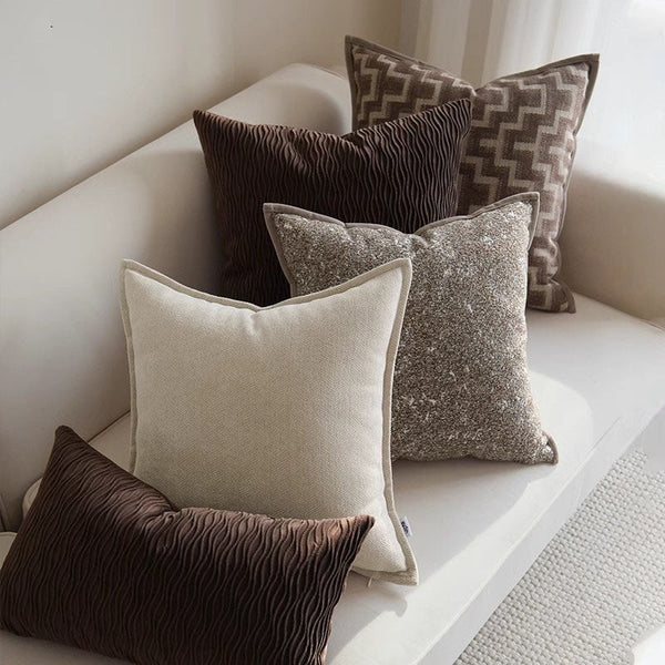 Geometric Modern Sofa Pillows, Contemporary Throw Pillows, Modern Pillows for Bedroom, Modern Sofa Pillows, Mid Century Decorative Pillows for Couch-ArtWorkCrafts.com