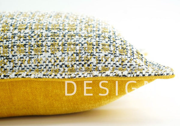 Contemporary Modern Sofa Pillows, Large Yellow Decorative Throw Pillows, Large Square Modern Throw Pillows for Couch, Simple Throw Pillow for Interior Design-ArtWorkCrafts.com