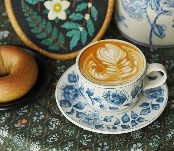 Traditional Tea Cup Set, Porcelain Tea Cups, Floral Tea Cup Set, Classic British Tea Cups, Elegant Tea Cup With Saucer, Ceramic Tea Cup with Saucer, Tea Cup Set, Vintage Tea Cup Set, Modern Ceramic Cups-ArtWorkCrafts.com