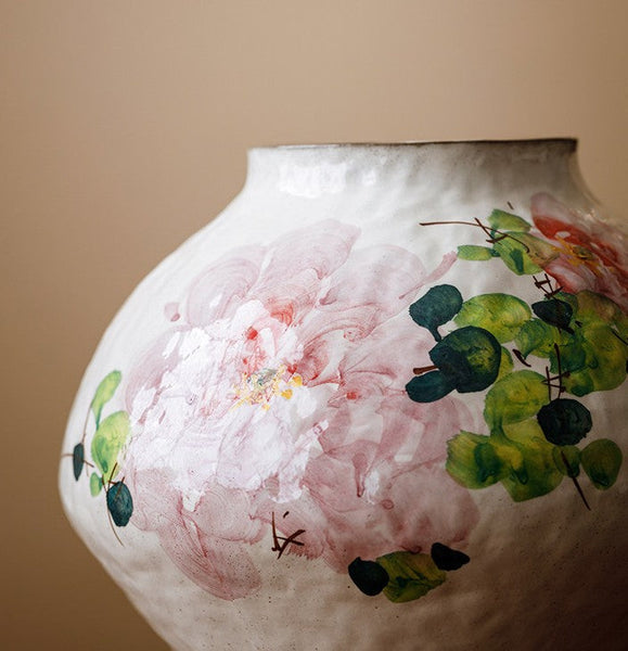 Modern Porcelain Flower Vases, Flower Vases on Table, Handmade Water Holding Flower Vases, Centerpiece on Dining Table, Ceramic Bouquet Vases-ArtWorkCrafts.com