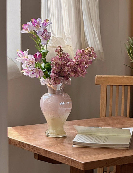 Water Holding Flower Vases, Glass Bud Vases, Bouquet Flower Vase, Vintage Glass Flower Vases, Handmade Flower Vases on Table-ArtWorkCrafts.com