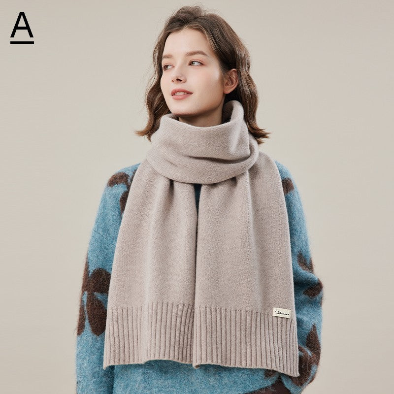 Wool Scarf for Women, Casual Scarf for Women, Fashion Designer Scarf, Cold Weather Scarf, Modern Winter Scarf, Soft Cashmere Scarf for Women-ArtWorkCrafts.com