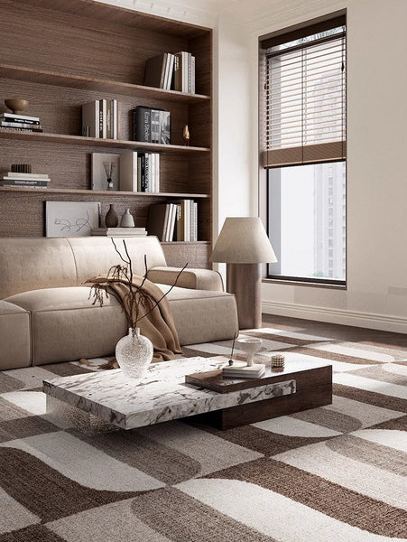 Abstract Modern Rugs for Living Room, Extra Large Modern Rugs under Dining Room Table, Contemporary Geometric Carpets, Contemporary Modern Rugs-ArtWorkCrafts.com