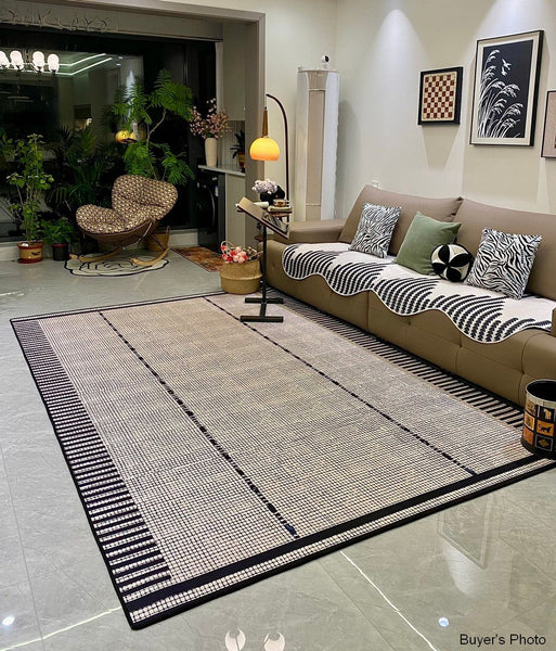 Unique Modern Rugs for Dining Room, Large Abstract Geometric Modern Rugs, Bedroom Modern Rugs, Living Room Contemporary Modern Rugs-ArtWorkCrafts.com