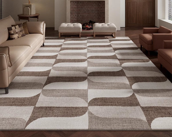 Abstract Modern Rugs for Living Room, Extra Large Modern Rugs under Dining Room Table, Contemporary Geometric Carpets, Contemporary Modern Rugs-ArtWorkCrafts.com