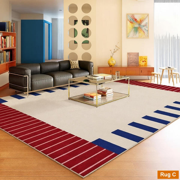 Geometric Modern Rugs, Modern Carpets under Coffee Table, Colorful Modern Rugs for Bedroom, Contemporary Modern Rugs for Living Room-ArtWorkCrafts.com