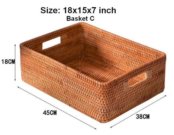 Storage Baskets for Bedroom, Extra Large Storage Basket for Clothes, Rectangular Storage Baskets, Storage Basket for Shelves-ArtWorkCrafts.com