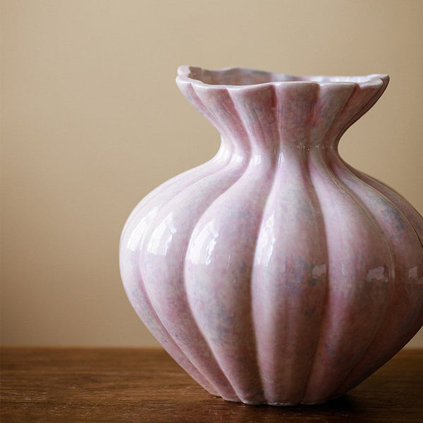 Modern Flower Vase Centerpiece on Table, Handmade Water Holding Flower Vases, Porcelain Flower Vases, Ceramic Bouquet Vases-ArtWorkCrafts.com