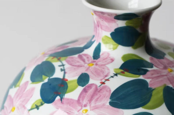 Unique Handmade Modern Flower Vase, Large Porcelain Vases for Modern Home Decor, Centerpiece Ceramic Bouquet Vases, Contemporary Vases on Dining Table-ArtWorkCrafts.com