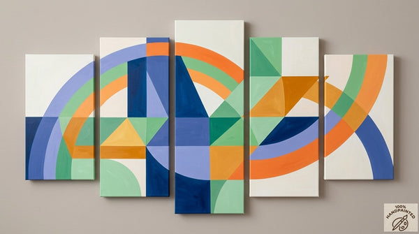 Abstract Acrylic Paintings, Original Modern Paintings, Geometric Contemporary Art, Hand Painted Canvas Art