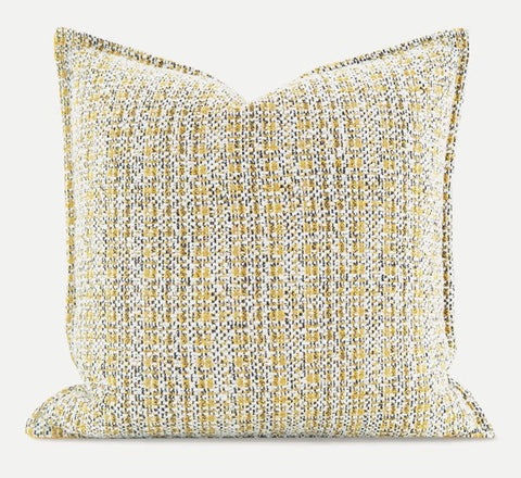 Contemporary Modern Sofa Pillows, Large Yellow Decorative Throw Pillows, Large Square Modern Throw Pillows for Couch, Simple Throw Pillow for Interior Design-ArtWorkCrafts.com
