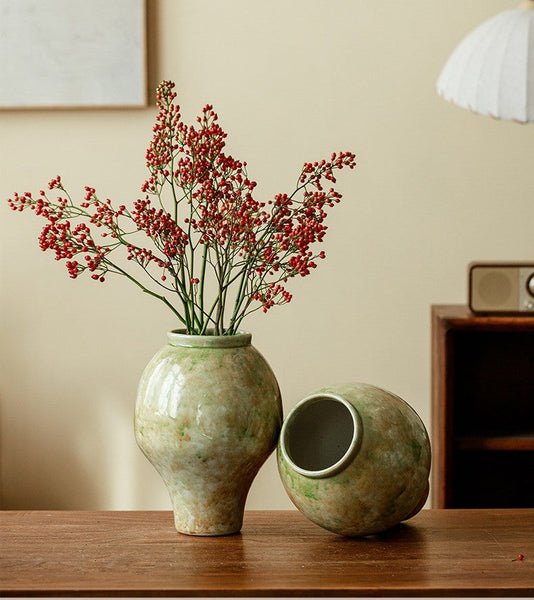 Flower Vases on Table, Centerpiece Ceramic Bud Vases, Porcelain Flower Vases, Handmade Water Holding Flower Vase-ArtWorkCrafts.com