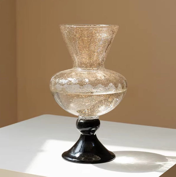 Contemporary Glass Vases, Mid Century Vases for Flowers, Handmade Modern Vases for Living Room, Unique Decorative Glass Vase, Centerpiece Vases on Table-ArtWorkCrafts.com