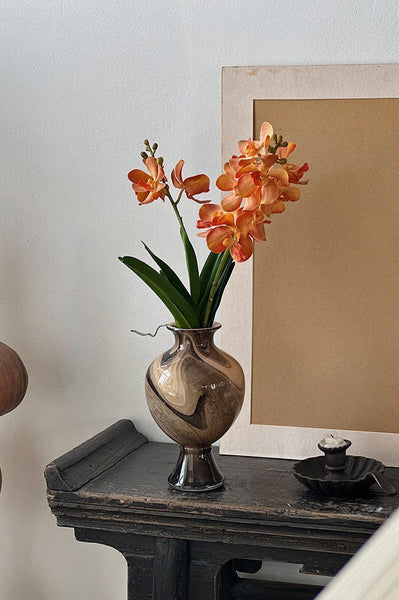 Vintage Glass Flower Vases, Water Holding Flower Vases, Handmade Glass Bud Vases, Flower Vases on Table