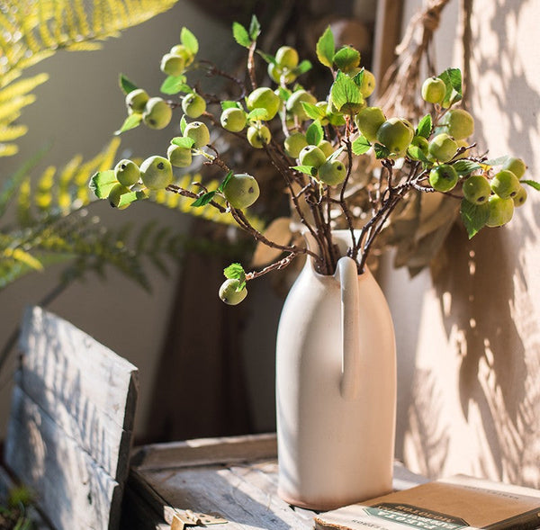 Beautiful Modern Flower Arrangement Ideas for Home Decoration, Apple Branch, Fruit Branch, Table Centerpiece, Simple Artificial Floral for Dining Room-ArtWorkCrafts.com