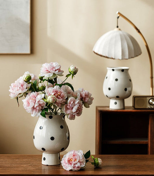 Small Flower Vases on Table, Handmade Water Holding Flower Vase, Ceramic Bud Vases, Modern Porcelain Flower Vases-ArtWorkCrafts.com