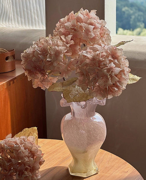 Water Holding Flower Vases, Glass Bud Vases, Bouquet Flower Vase, Vintage Glass Flower Vases, Handmade Flower Vases on Table-ArtWorkCrafts.com