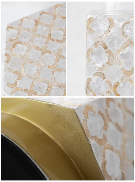Creative Coffee Table, Contemporary Small Sofa Side Table, Shell Small Side Table, Portable Casual Side Table, Unique Small End Table-ArtWorkCrafts.com