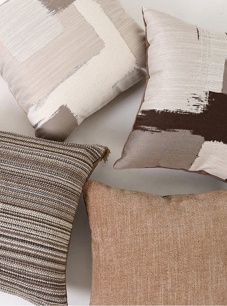 Geometric Modern Sofa Pillows, Abstract Decorative Pillows for Couch, Contemporary Throw Pillows, Modern Pillows for Bedroom, Modern Sofa Pillows-ArtWorkCrafts.com