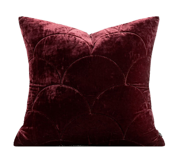 Modern Pillows for Couch, Red Decorative Pillow Covers, Decorative Throw Pillows for Living Room, Large Modern Sofa Pillows-ArtWorkCrafts.com