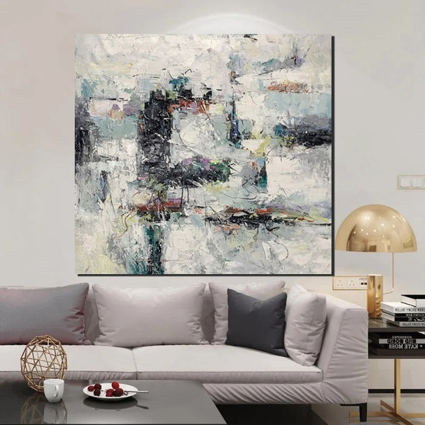 Large Simple Modern Art, Abstract Acrylic Painting, Bedroom Wall Art Paintings, Contemporary Wall Art Paintings, Acrylic Paintings for Living Room-ArtWorkCrafts.com