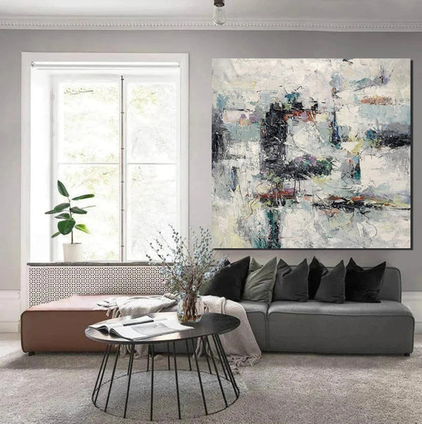 Large Simple Modern Art, Abstract Acrylic Painting, Bedroom Wall Art Paintings, Contemporary Wall Art Paintings, Acrylic Paintings for Living Room-ArtWorkCrafts.com
