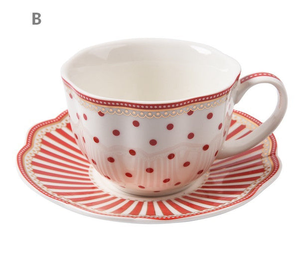 Elegant Modern Ceramic Coffee Cups, Creative Porcelain Tea Cup Saucer Set, Unique Porcelain Cup and Saucer, Afternoon British Tea Cups-ArtWorkCrafts.com