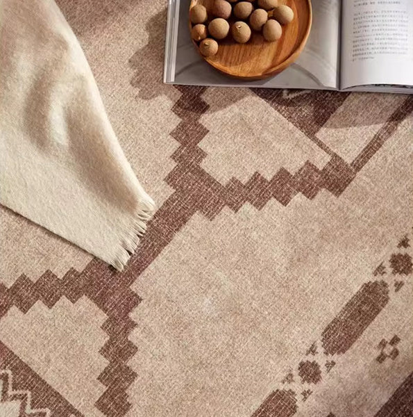 Large Contemporary Area Rugs for Dining Room, Modern Rugs for Living Room, Mid Century Area Rugs for Bedroom-ArtWorkCrafts.com