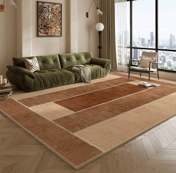 Abstract Modern Carpets for Living Room, Modern Rugs for Dining Room, Contemporary Rugs for Bedroom, Mid Century Modern Rugs Next to Bed-ArtWorkCrafts.com