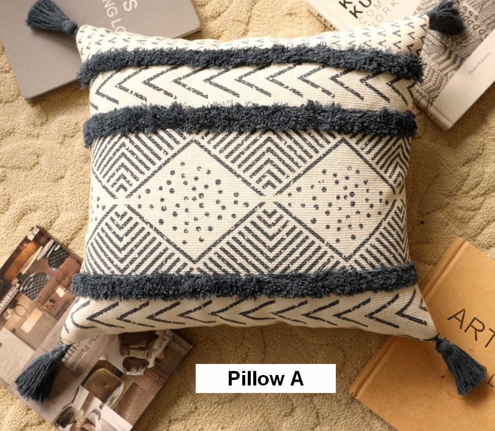 Oriental Square Pillows for Couch, Decorative Throw Pillows for Dining Room, Decorative Sofa Pillow Covers, Bohemian Geometric Modern Pillows-ArtWorkCrafts.com