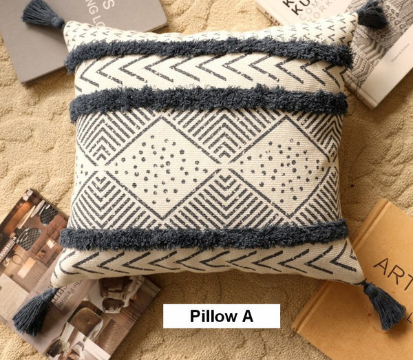 Oriental Square Pillows for Couch, Decorative Throw Pillows for Dining Room, Decorative Sofa Pillow Covers, Bohemian Geometric Modern Pillows-ArtWorkCrafts.com