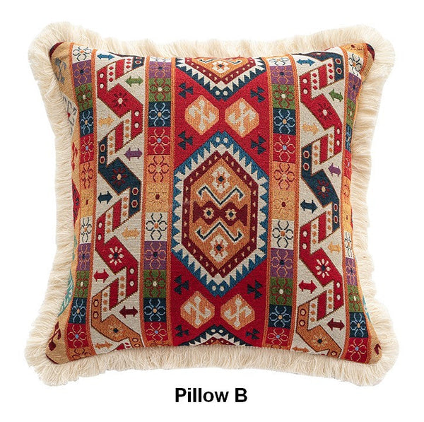 Oriental Throw Pillow for Couch, Bohemian Decorative Sofa Pillows for Bedroom, Geometric Decorative Throw Pillows for Living Room-ArtWorkCrafts.com