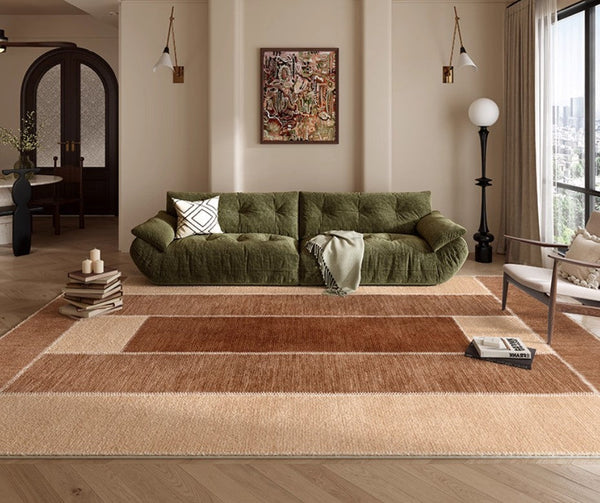 Abstract Modern Carpets for Living Room, Modern Rugs for Dining Room, Contemporary Rugs for Bedroom, Mid Century Modern Rugs Next to Bed-ArtWorkCrafts.com