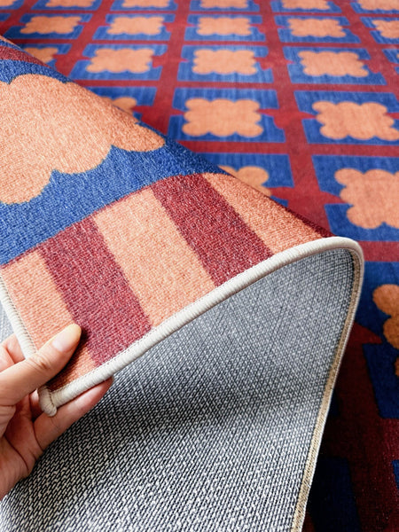 Colorful Modern Rugs for Living Room, Geometric Modern Rugs for Dining Room, Mid Century Modern Rugs, Contemporary Abstract Rugs under Coffee Table-ArtWorkCrafts.com