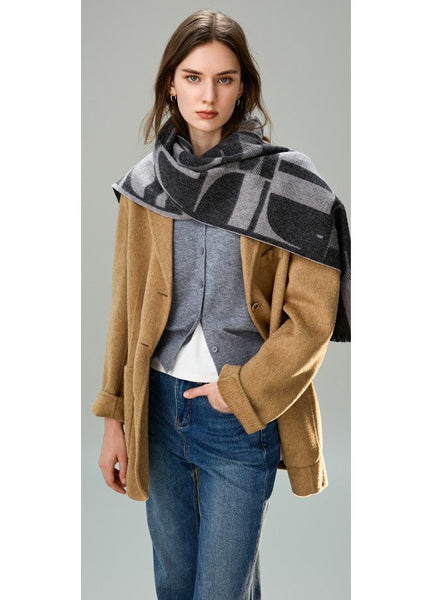 Soft Cashmere Scarf for Women, Casual Scarf for Women, Modern Wool Scarf for Women, Fashion Designer Scarf, Cold Weather Scarf, Winter Scarf-ArtWorkCrafts.com