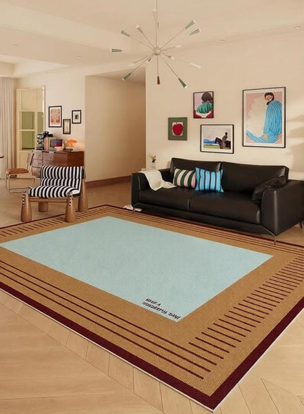 Mid Century Contemporary Rugs, Modern Living Room Rug Ideas, Geometric Modern Area Rugs, Modern Rugs for Dining Room-ArtWorkCrafts.com