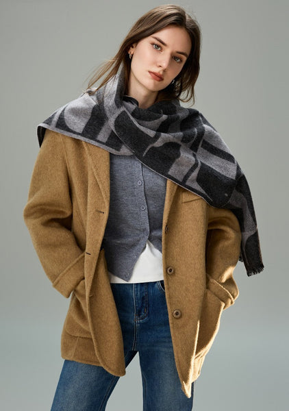 Soft Cashmere Scarf for Women, Casual Scarf for Women, Modern Wool Scarf for Women, Fashion Designer Scarf, Cold Weather Scarf, Winter Scarf-ArtWorkCrafts.com