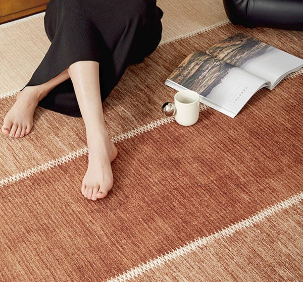 Abstract Modern Carpets for Living Room, Modern Rugs for Dining Room, Contemporary Rugs for Bedroom, Mid Century Modern Rugs Next to Bed-ArtWorkCrafts.com