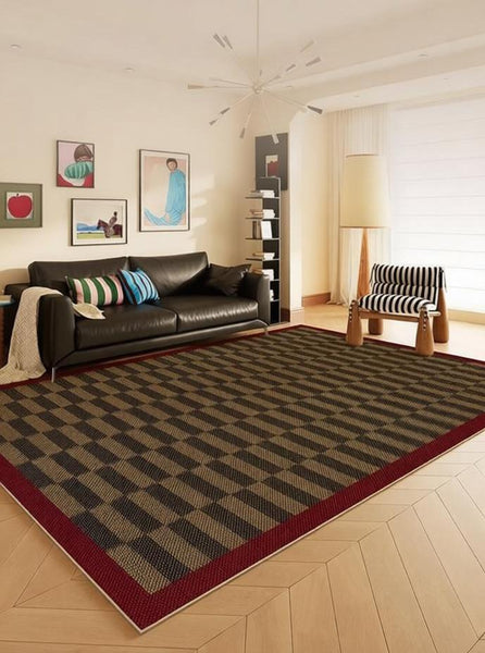 Geometric Contemporary Area Rugs, Modern Living Room Rug Ideas, Mid Century Modern Rugs, Colorful Modern Rugs for Dining Room-ArtWorkCrafts.com