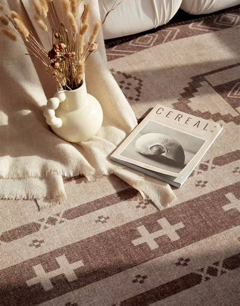 Large Contemporary Area Rugs for Dining Room, Modern Rugs for Living Room, Mid Century Area Rugs for Bedroom-ArtWorkCrafts.com