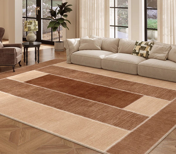 Abstract Modern Carpets for Living Room, Modern Rugs for Dining Room, Contemporary Rugs for Bedroom, Mid Century Modern Rugs Next to Bed-ArtWorkCrafts.com