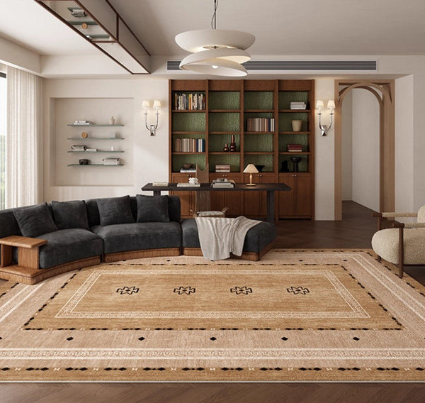 Contemporary Rugs for Bedroom, Mid Century Modern Rugs Next to Bed, Abstract Modern Carpets for Living Room, Modern Rugs for Dining Room-ArtWorkCrafts.com