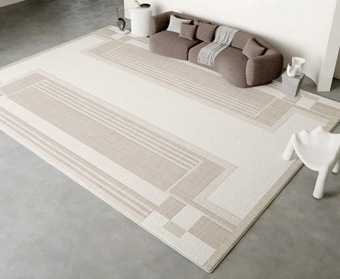 Modern Rug Ideas for Bedroom, Geometric Modern Rug Placement Ideas for Living Room, Contemporary Area Rugs for Dining Room-ArtWorkCrafts.com