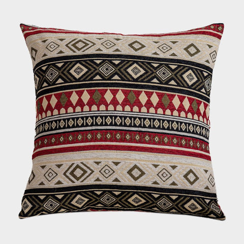 Geometric Pattern Chenille Throw Pillow for Couch, Bohemian Decorative Sofa Pillows, Extra Large Decorative Throw Pillows, Modern Sofa Pillows-ArtWorkCrafts.com