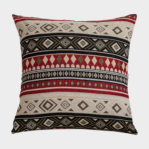 Geometric Pattern Chenille Throw Pillow for Couch, Bohemian Decorative Sofa Pillows, Extra Large Decorative Throw Pillows, Modern Sofa Pillows-ArtWorkCrafts.com