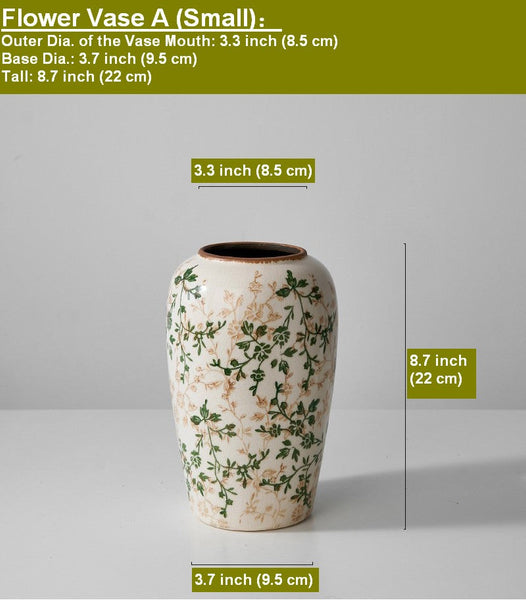 Ceramic Bouquet Vases, Porcelain Flower Vases, Rustic Flower Vases on Table, Dining Table Centerpiece, Handmade Water Holding Flower Vase-ArtWorkCrafts.com